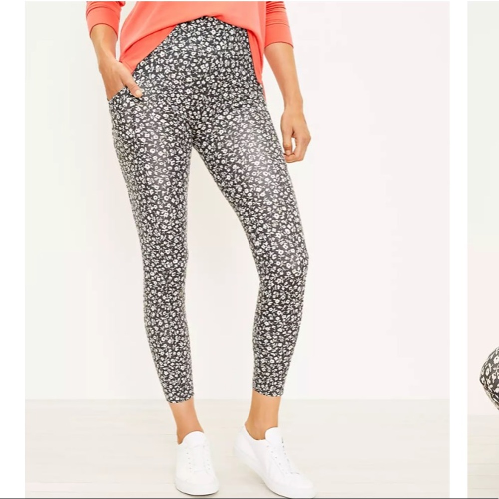 NWT Women's Lou & Grey‎ Flower Side Pocket Leggings